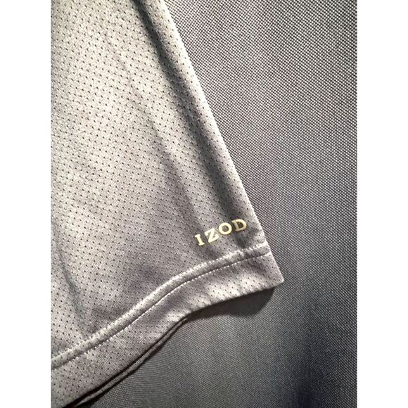 Izod Mens Blue Breathable Golf Polo Shirt Size Medium - Picture 3 of 6